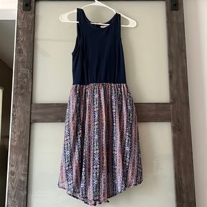 Blue sleeveless dress- S